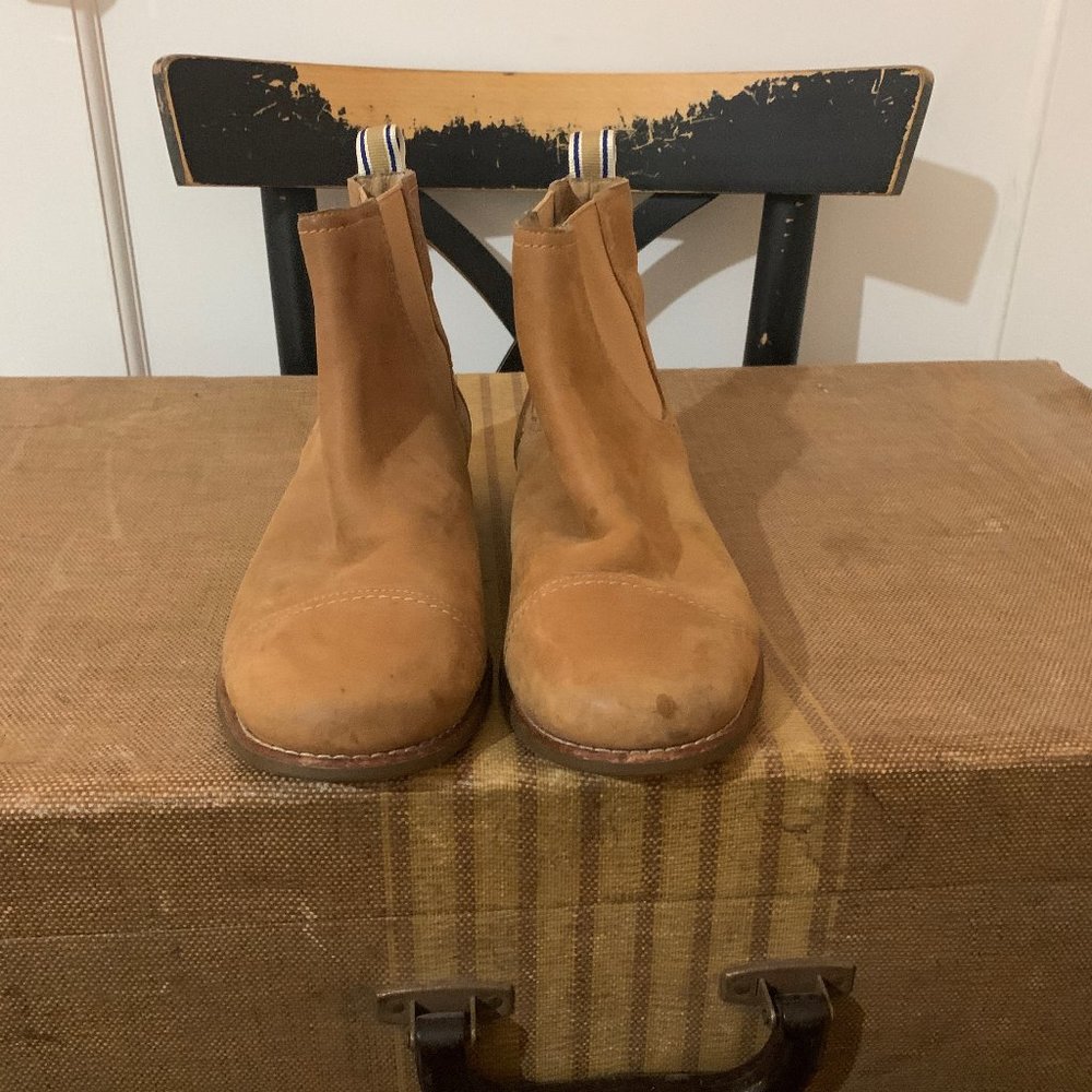 Sperry ankle boots, light brown suede, Wms 8